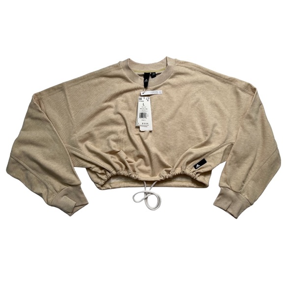 NWT Women’s adidas Sportswear Studio Lounge Summer Crew Sweatshirt - Picture 6 of 12